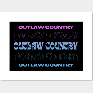 Outlaw Country // Typography Fan Art Design Posters and Art